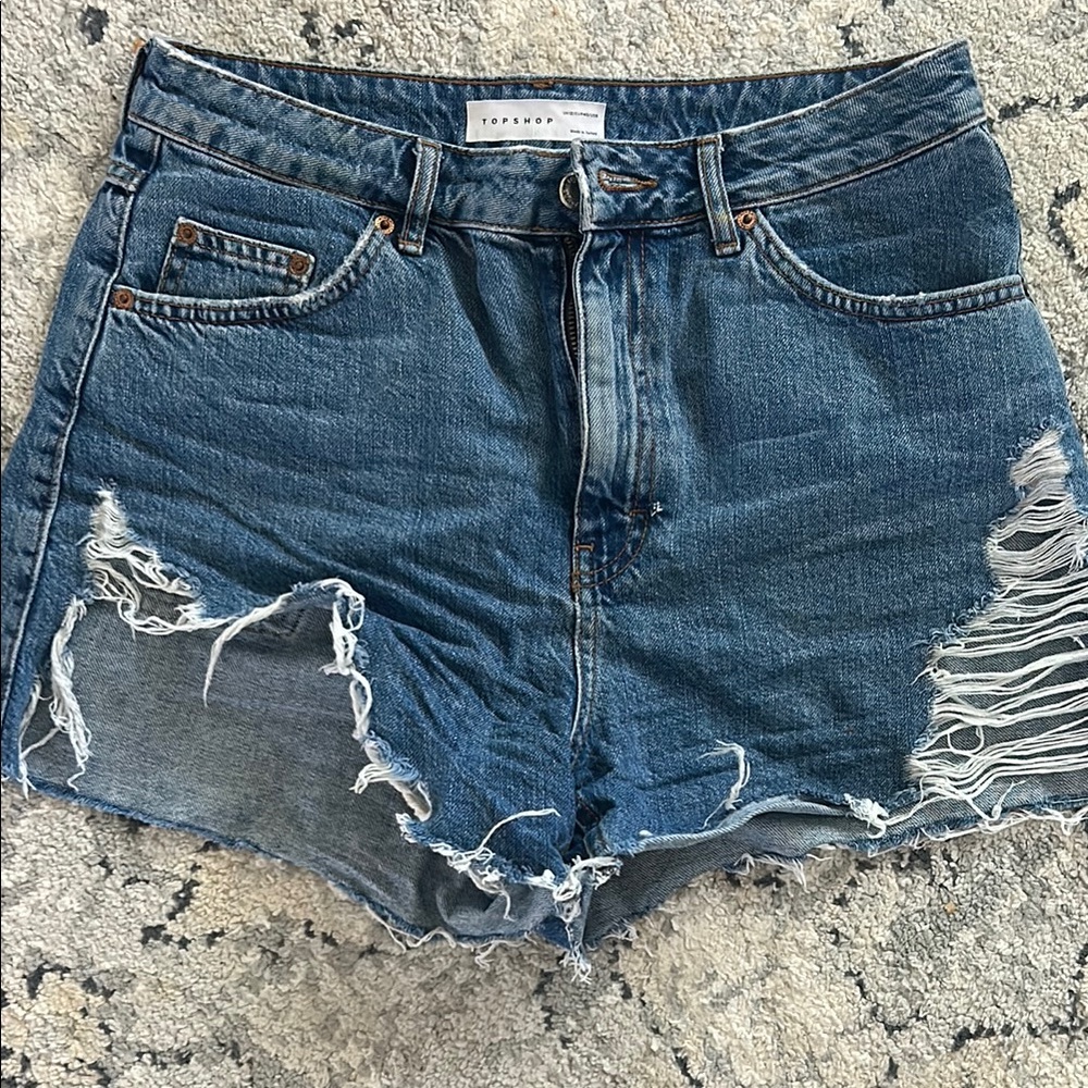 Topshop Cut Off Jean Shorts